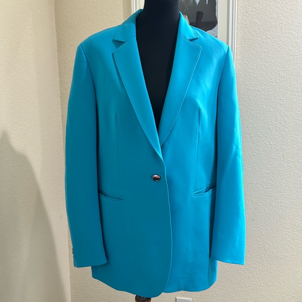Anne Klein One Button Notch Collar Jacket